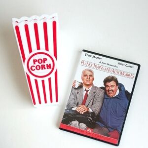 Planes Trains And Automobiles DVD W/ 2 Popcorn Containers John Candy